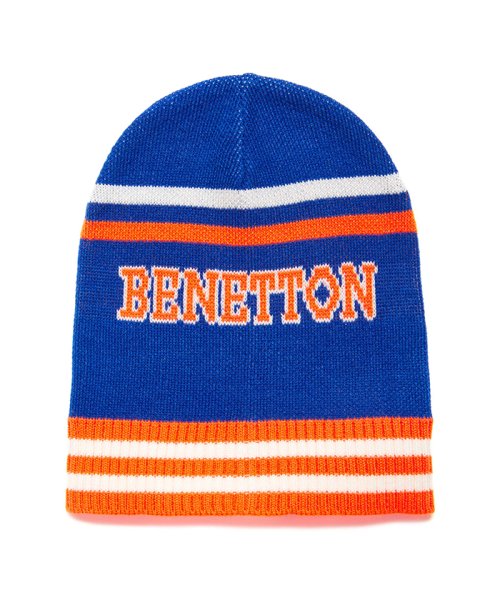 BENETTON (UNITED COLORS OF BENETTON BOYS)(ユナイテッド　カラーズ　オブ　ベネトン　ボーイズ)/ロゴニットキャップ・ニット帽（ユニセックス）/ブルー