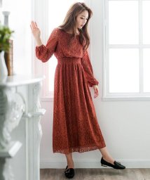 JULIA BOUTIQUE(ジュリアブティック)/[M－LLサイズ]バルーンスリーブ総レースロングワンピース/510437 マキシ 長袖 レース ワンピース 新色 追加/ブラウン