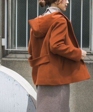 URBAN RESEARCH DOORS アーバンリサーチドアーズ ウールフードショート  