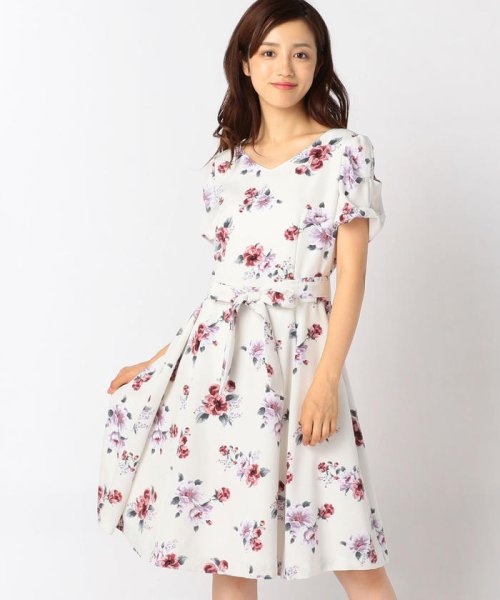 セール 花柄配色ベルトワンピース ミッシュマッシュ Misch Masch Magaseek