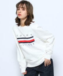 TOMMY HILFIGER(トミーヒルフィガー)/ロゴ スウェット/GLOBAL LOGO CREW/ホワイト