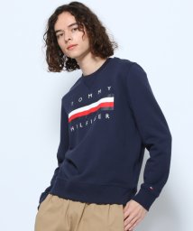 TOMMY HILFIGER(トミーヒルフィガー)/ロゴ スウェット/GLOBAL LOGO CREW/ネイビー