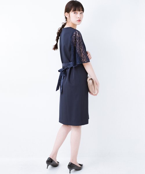セール 69 Off 結婚式や二次会に便利 これさえあればもう困らない 袖レースがかわいいウエストリボンワンピース ハコ Haco Magaseek