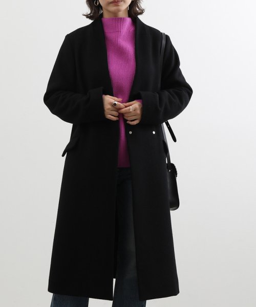 セール Web限定 ハイネックノーカラーチェスターコート アダム エ ロペ Adam Et Rope Magaseek