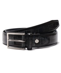 Orobianco（Wallet・Belt・Stole）(オロビアンコ（財布・ベルト・マフラー）)/33mm幅　クロコ型押しベルト/BLACK