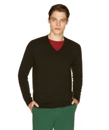 BENETTON (mens)(ベネトン（メンズ）)/Vネックニット・セーター/ブラック