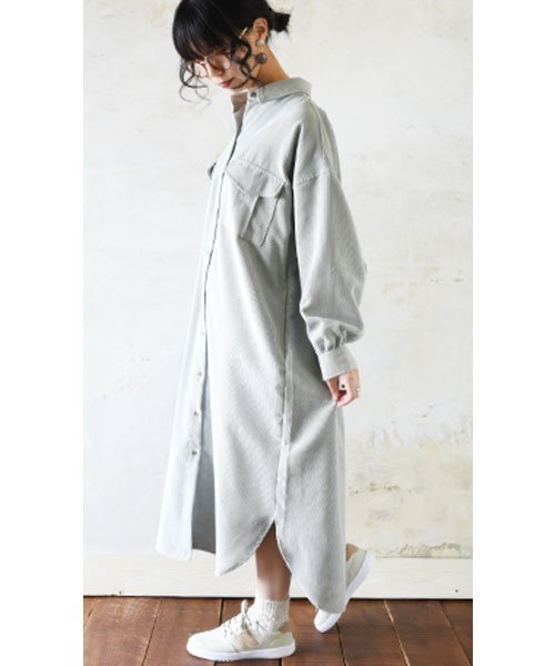 アンドイット And It コーデュロイロングシャツワンピース M L レディース 春秋冬 ワンピース グレージュ アイボリー ブルー ポリエステル メンズライク ロング丈 ゆったり カ Magaseek アンドイット And It コーデュロイロングシャツワンピース M L レディース 春秋冬 ワンピース グレージュ アイボリー ブルー ポリエステル メンズライク ロング丈 ゆったり カ Magaseek