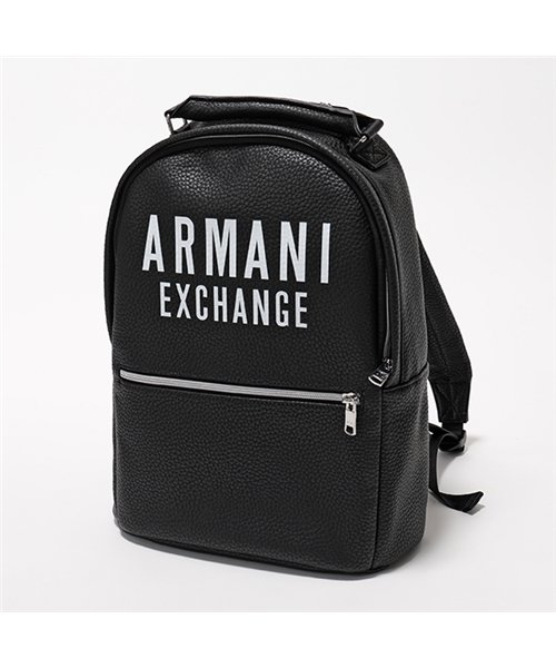 ARMANI EXCHANGE(アルマーニエクスチェンジ)/952177 9A024 00020 エコレザー バッグ リュック バックパック BLACK メンズ/BLACK