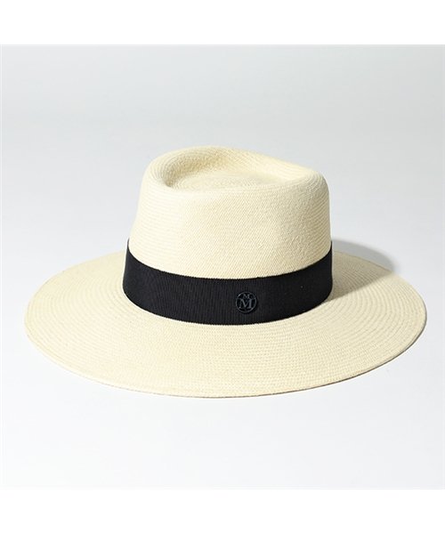 Maison Michel(メゾンミッシェル)/1020064002 CHARLES HAT TIMELESS ストロー パナマ ハット 帽子 Navy レディース/Navy