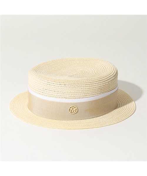 Maison Michel(メゾンミッシェル)/Maison Michel メゾンミッシェル 1011 021 001 AUGUSTE ストロー ハット カンカン帽 帽子 NATURAL－BE レディース/NATURAL-BE