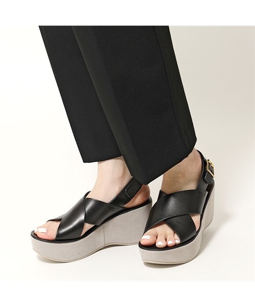 セール Dora299 クロスベルト プラットフォーム ストラップサンダル Nero レディース ファビオルスコーニ Fabio Rusconi Magaseek