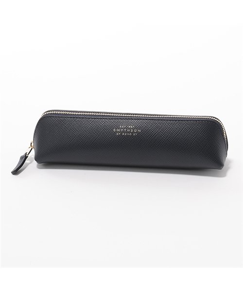 Panama Pencil Case レザー ペンケース ペンシルケース Navy ユニセックス スマイソン Smythson Magaseek