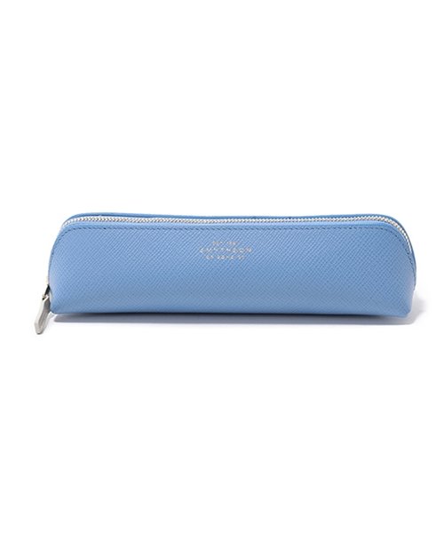セール Panama Pencil Case レザー ペンケース ペンシルケース 筆箱 Nile Blue レディース スマイソン Smythson Magaseek