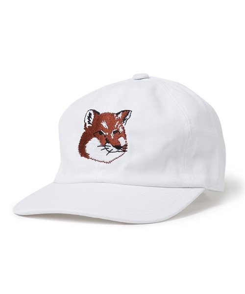 MAISON KITSUNE(メゾンキツネ)/BU06111WW0007 FOX HEAD PATCH ベースボールキャップ 帽子 フォックス刺繍 WHITE レディース/WHITE