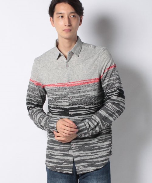 Desigual(デシグアル)/MAN KNIT SHIRT LONG SLEEVE/グレー系