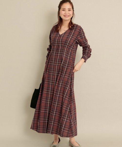 セール フィットフレアロングチェックワンピース アーバンリサーチサニーレーベル Urban Research Sonny Label Magaseek