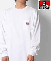 MARUKAWA(マルカワ)/【新色追加】【BEN DAVIS】ベンデイビス 無地 ポケット 長袖Tシャツ ロンT ユニセックス/ホワイト