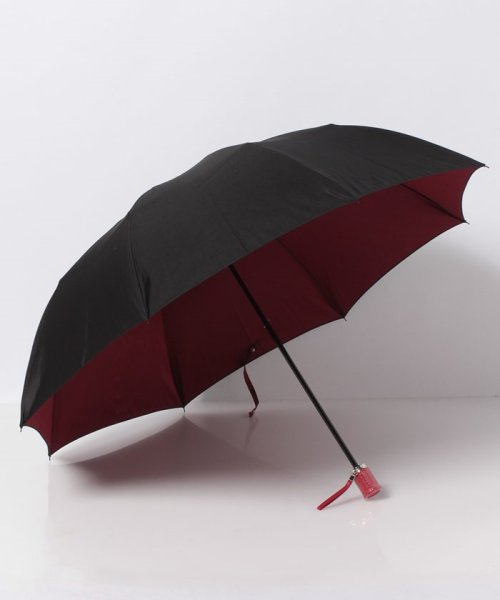 Orobianco（Umbrella）(オロビアンコ（傘）)/無地リバーシブル折り畳み傘/BLACK/RED