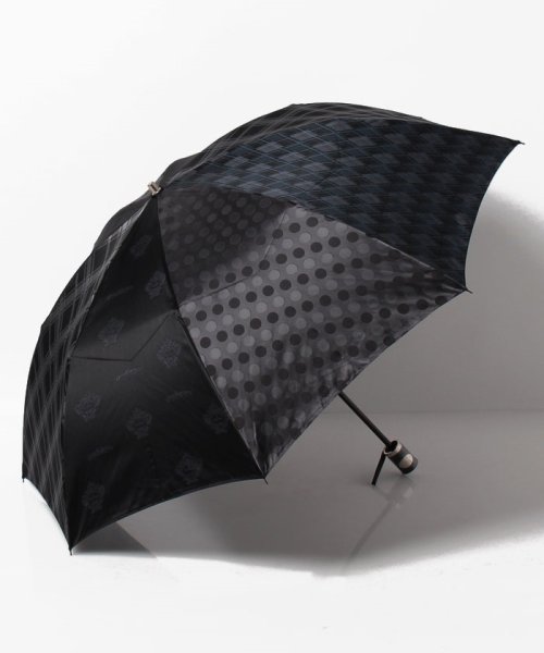 Orobianco（Umbrella）(オロビアンコ（傘）)/パッチワーク柄折り畳み傘/BLACK