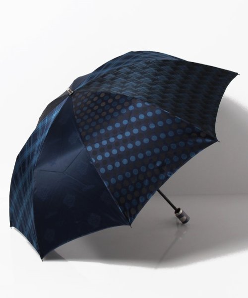 Orobianco（Umbrella）(オロビアンコ（傘）)/パッチワーク柄折り畳み傘/NAVY