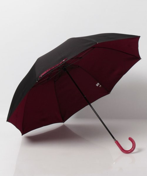 Orobianco（Umbrella）(オロビアンコ（傘）)/無地バイカラー雨晴兼用折り畳み傘/BLACK/RED