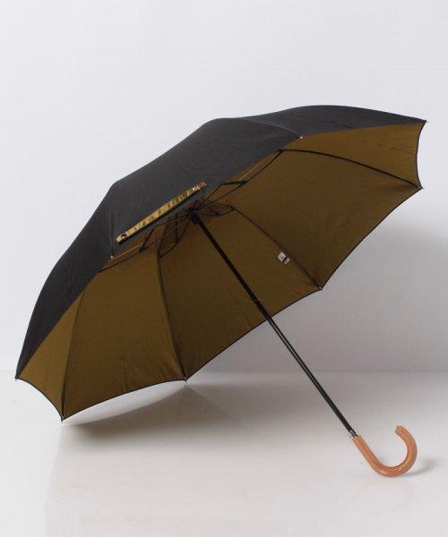 Orobianco（Umbrella）(オロビアンコ（傘）)/無地バイカラー雨晴兼用折り畳み傘/BLACK/YELLOW