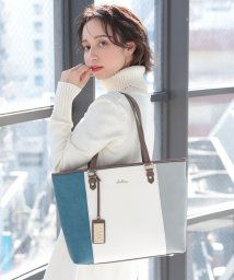 Clelia(クレリア)/トートバッグ レディース ブランド Clelia クレリア リベルテ ファスナー付き A4 大容量 シンプル 肩掛け 自立 合皮 CL－22720/ブルー