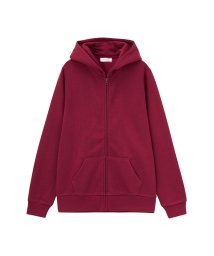 MAC HOUSE(women)(マックハウス（レディース）)/Navy ネイビー 裏起毛 ジップパーカー MH897－717/レッド