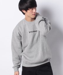 LAZAR(ラザル)/【Lazar】WEB限定 PLAYBOY/プレイボーイ 別注 ビッグシルエット ロゴ刺繍プルオーバースウェット/ミディアムグレー