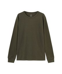 MAC HOUSE(men)(マックハウス（メンズ）)/Navy ネイビー ワッフル ロングTシャツ MH/03649FW/カーキ