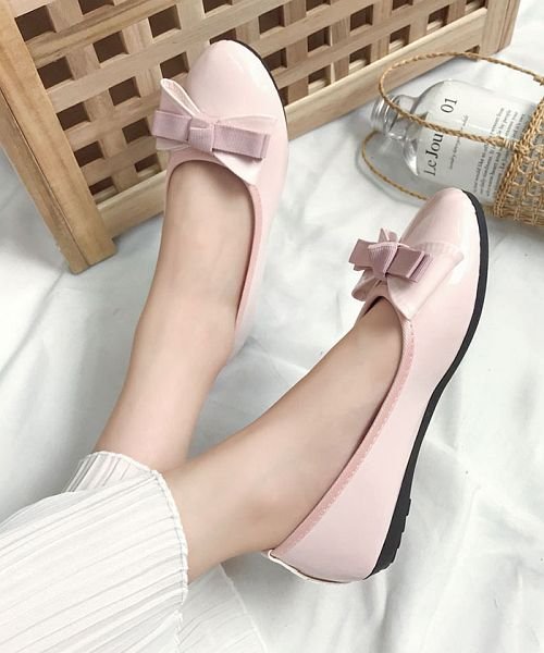 セール パンプス レディースシューズ フラット バレエシューズ リボン ローヒール ぺたんこ 疲れにくい ミニミニストア Miniministore Magaseek