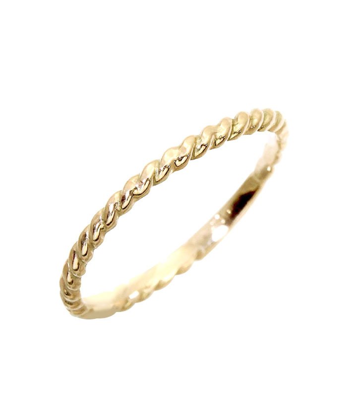 セール K10yg 地金 デザイン ピンキーリング 7 ジュエリーセレクション Jewelry Selection Magaseek
