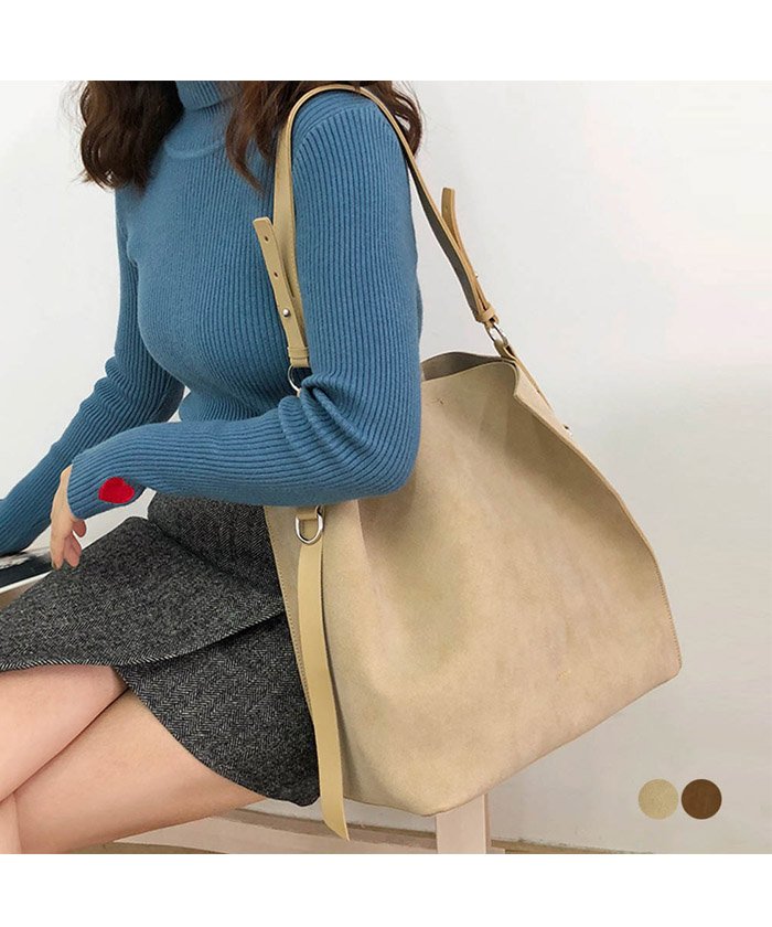 セール トートバッグ レディースバッグ ハンドバッグ ショルダー ポーチ付き 肩掛け シンプル 通勤通学 ミニミニストア Miniministore Magaseek