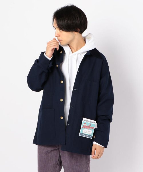 GLOSTER(GLOSTER)/【UNIVERSAL OVERALL / ユニバーサルオーバーオール】CORDUROY COLLAR COVERALL #U7434231/ネイビー