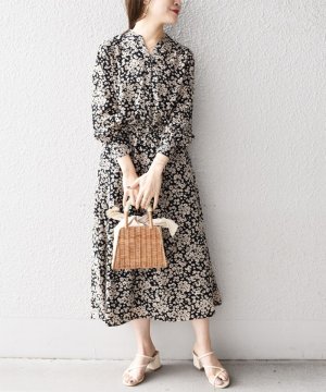 Ships Women シップス ウィメン フラワープリントロングスリーブvネックワンピース マガシーク Magaseek ファッション通販商品紹介ブログ