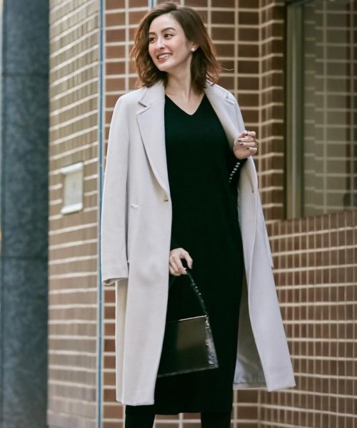 Wool Beaver チェスターコート 502632614 レディースファッション