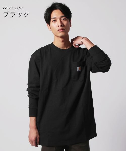 THE CASUAL(ザ　カジュアル)/(カーハート)carhartt M Workwear Pocket LS T Shirt/ブラック