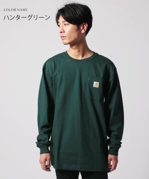 THE CASUAL(ザ　カジュアル)/(カーハート)carhartt M Workwear Pocket LS T Shirt/グリーン