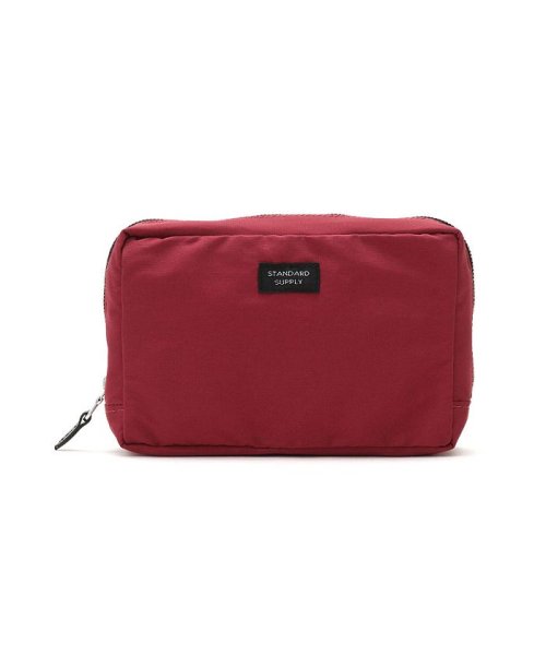 STANDARD SUPPLY(スタンダードサプライ)/スタンダードサプライ ポーチ STANDARD SUPPLY SIMPLICITY 小物入れ 撥水 日本製 メンズ レディース SQUARE POUCH L/レッド