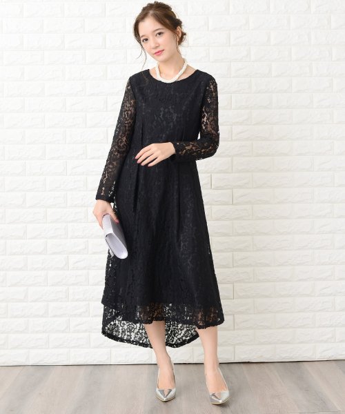 セール 花柄総レースフィッシュテールフォーマルワンピース ドレス レースレディース Lace Ladies Magaseek