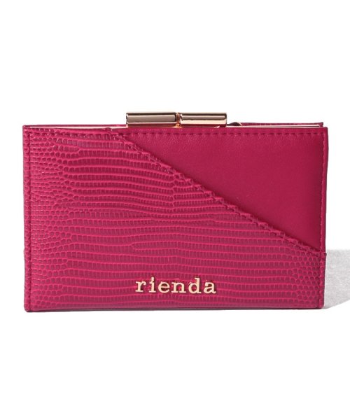 rienda(BAG)(リエンダ（バッグ）)/【rienda】 EMBOSSED BASIC KISS ROCK COIN CARD CASE/RE