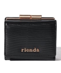rienda(BAG)(リエンダ（バッグ）)/【rienda】 EMBOSSED BASIC KISS ROCK COIN CARD CASE/BK