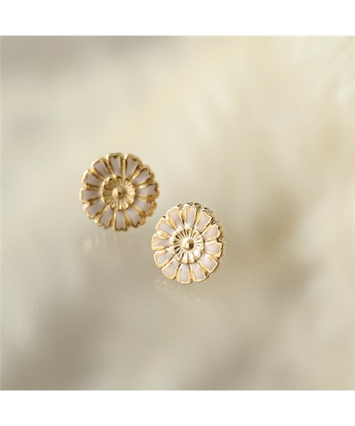 LOUISE DAMAS(ルイーズダマス)/LD HEN 4 Henriette アンリエット Small earrings フラワー ピアス ゴールド レディース/ゴールド