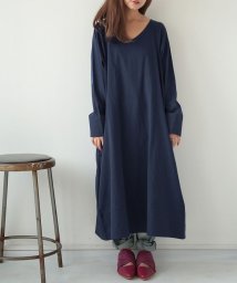 osharewalker(オシャレウォーカー)/『着回しゆる感デザインワンピース』/ネイビー