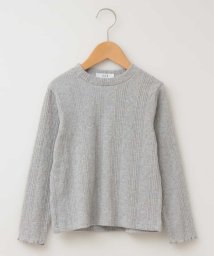 a.v.v(KID'S)(アー・ヴェ・ヴェキッズ)/[100－130]ケーブルジャガードハイネックカットソー[WEB限定サイズ]/グレー