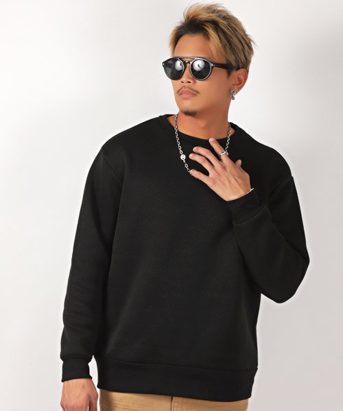 セール フリースクルーネックニット ニット メンズ フリース セーター