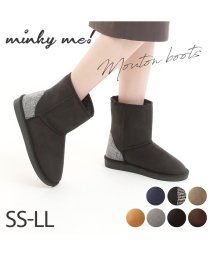 minky me!(ミンキーミー)/撥水ムートンブーツ/ブラック系1