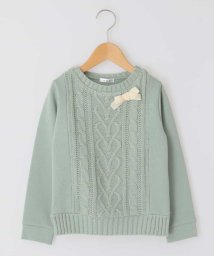 a.v.v(KID'S)(アー・ヴェ・ヴェキッズ)/[100－130]【洗える】ニットドッキングカットソー[WEB限定サイズ]/グリーン