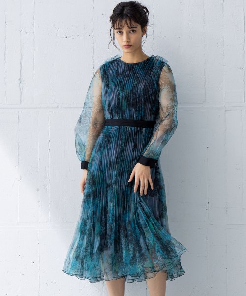 セール オーロラオーガンジープリントワンピース ランバンオンブルー Lanvin En Bleu Magaseek