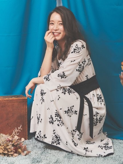 セール ドットフラワーフロッキーワンピース ノエラ Noela Magaseek